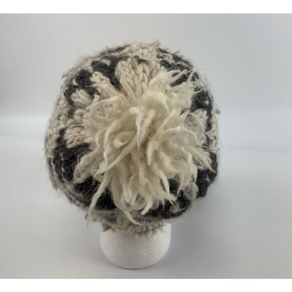American Eagle Wool Alpaca Faux Fur Trapper Hat Fair Isle Knit Ear Flap One Size - Picture 5 of 14